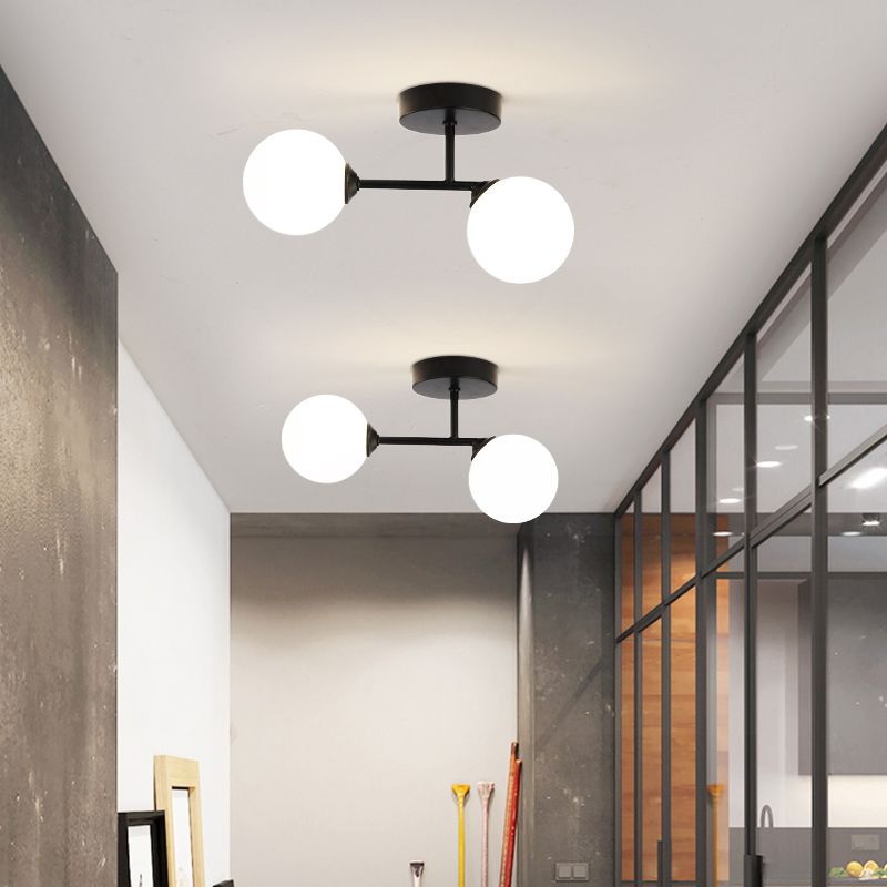 Aurora Dual Finish Indoor Semi Flush Ceiling Light