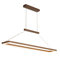 Gold Coffee Rectangular Pendant Light With Ambient Glow