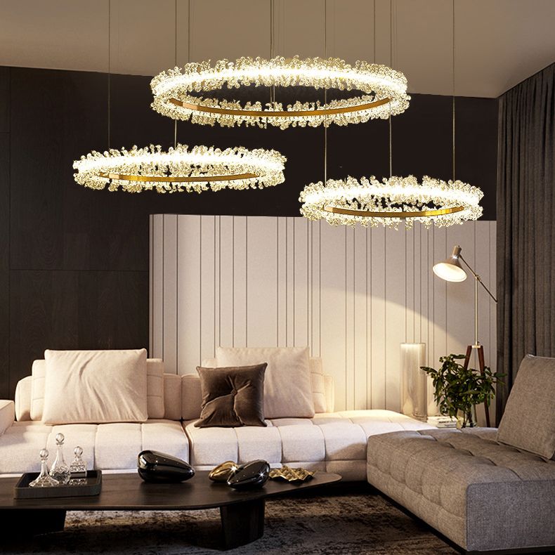 Luxurious Crystal Tassel Pendant Light