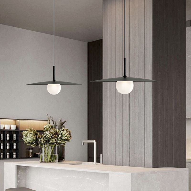 Dish Shaped Metal Pendant Light Creates Modern Ambience