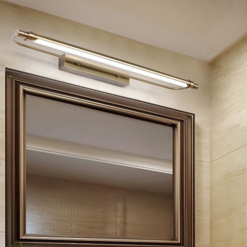 Aurelia Linear Vanity Wall Light Gold Finish Three Colour Dimmable