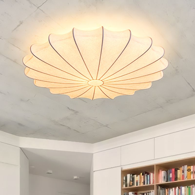 Seashell Inspired Ceiling Light With Etched Finish