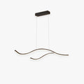 Elegant Curved Linear Pendant Light Black Gold
