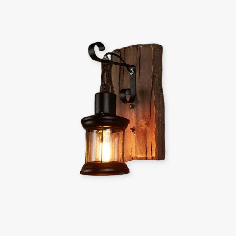 Heritage Industrial Lantern Wall Light Metal Finish