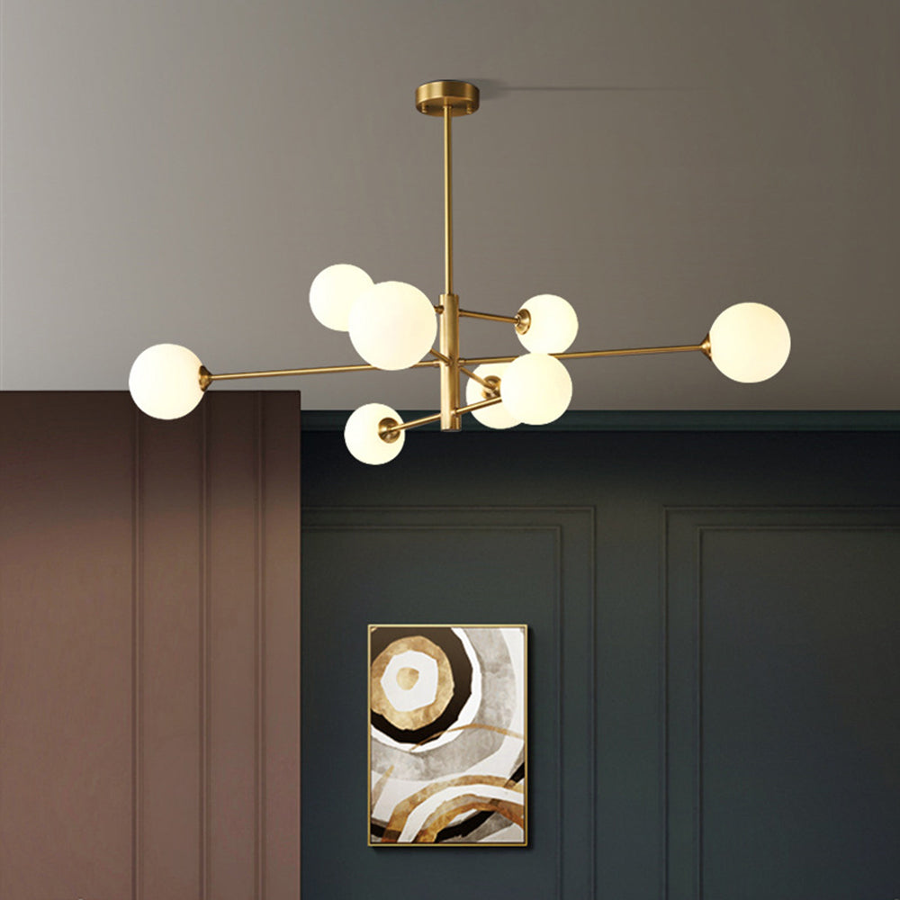 Modern Copper And Black Glass Shade Pendant Light