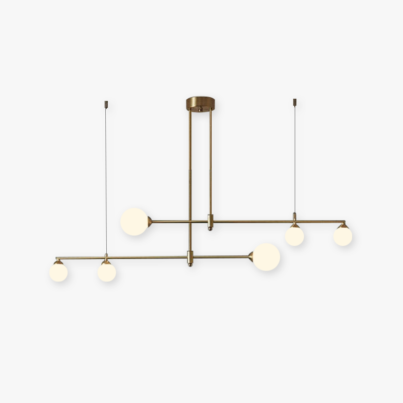 Copper Pendant Light With Golden Bubble Glass For Ambience