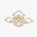 Luxe Square Flush Mount Ceiling Light With Acrylic And Metal LED