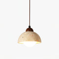 Dome Travertine Pendant Light For Ambient Glow