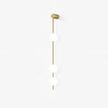 Vertical Stacked Glass Ball Wall Light With Brass Detailing