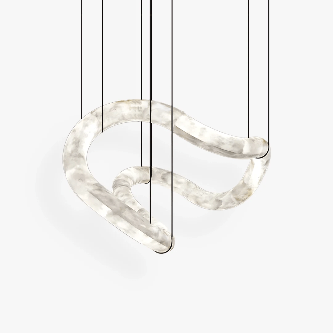 Alabaster Pendant Lamp With Integrated LED