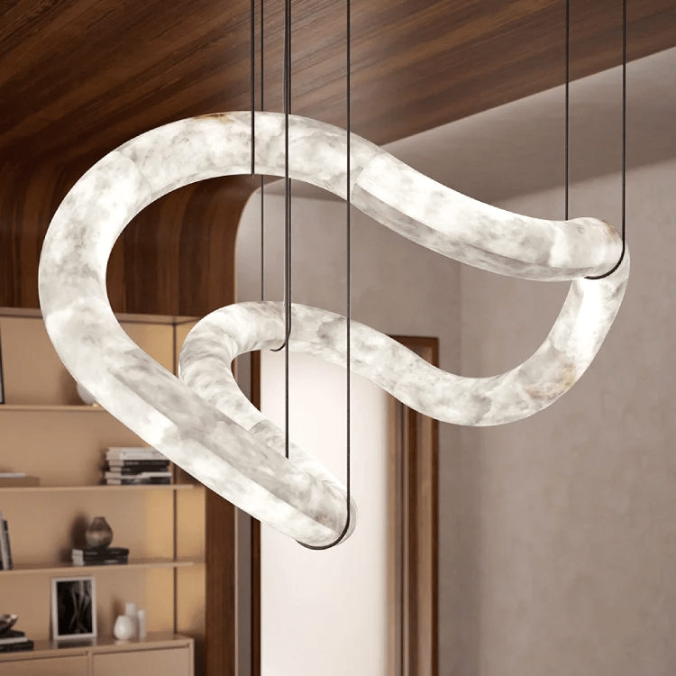 Alabaster Pendant Lamp With Integrated LED