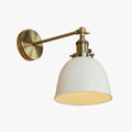 Vintage Hanging Wall Lamp With LED Gold Post Black White Grey Shade
