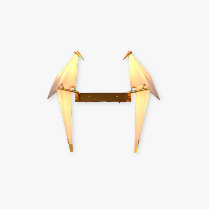 Bird Shaped Vintage Metal Wall Lamp With Art Deco Charm For Bedroom