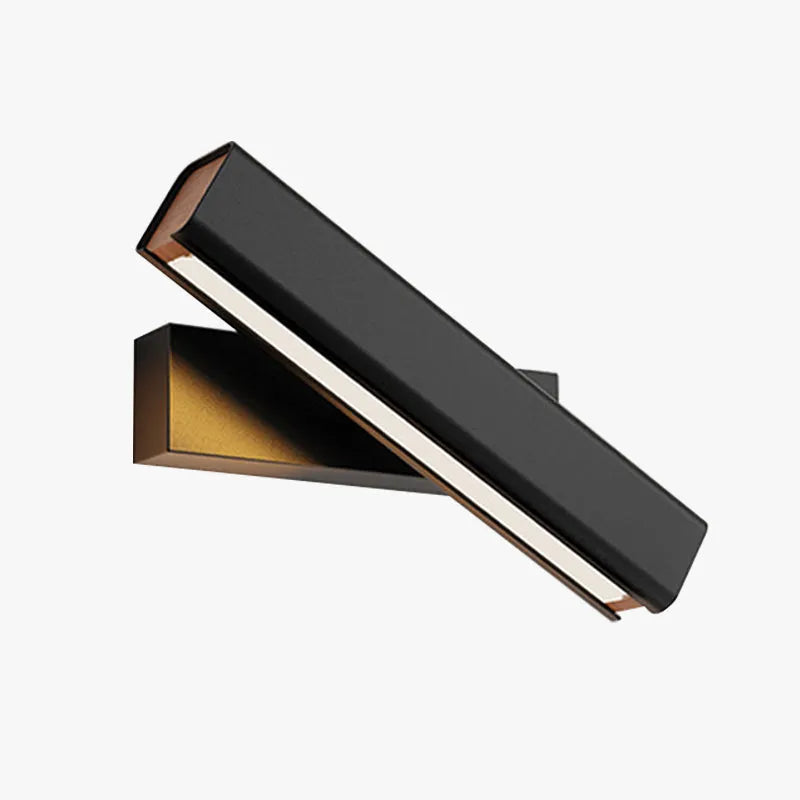 LumaFrame Rotatable Rectangular Metal Wall Light In Black And White