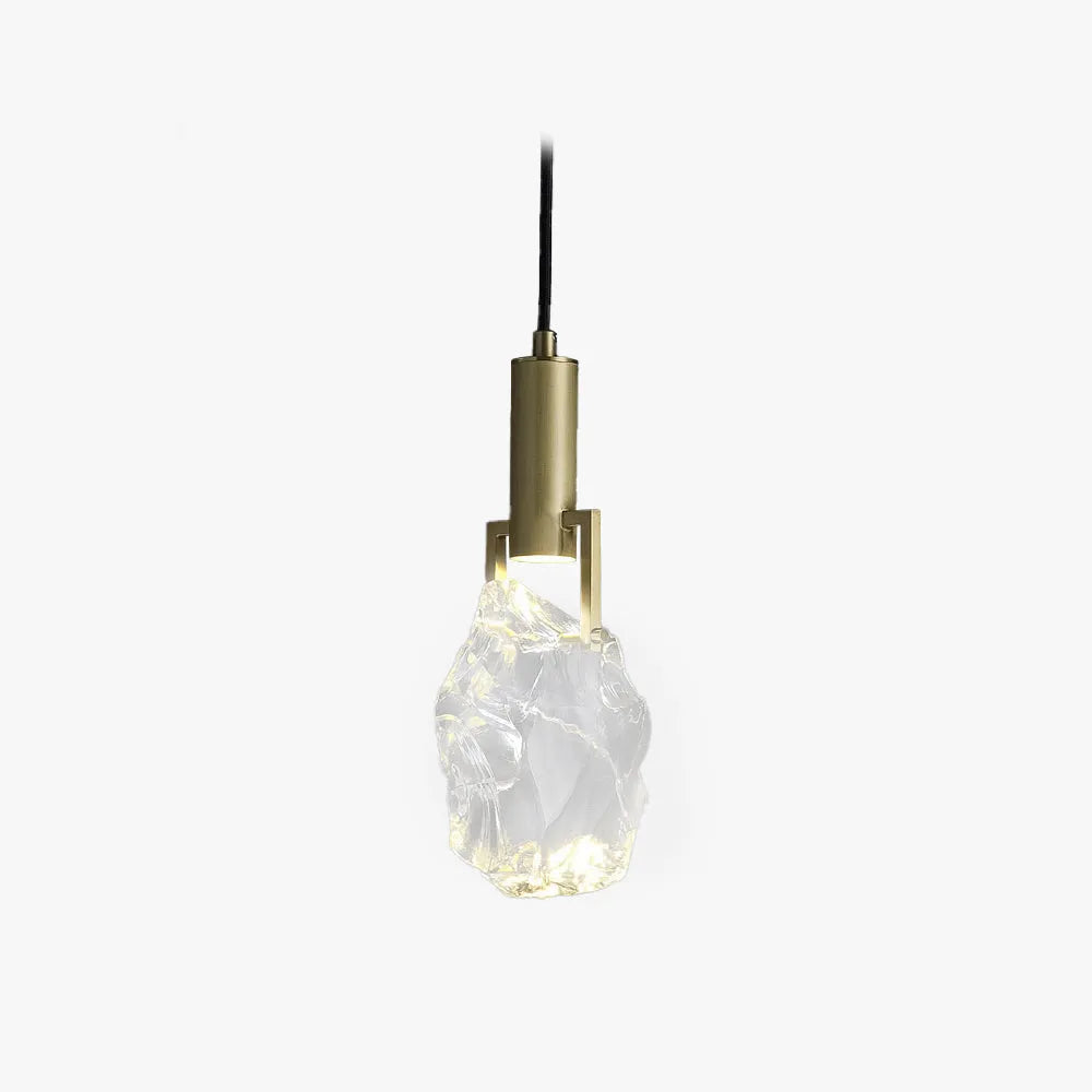 Brass Pendant Light With Crystal Accents Elegant Ambience