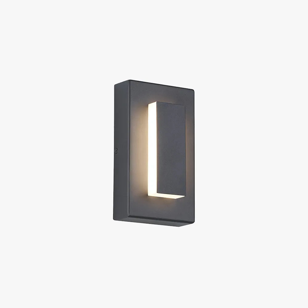 Modern Square Outdoor Wall Light Dark Bronze