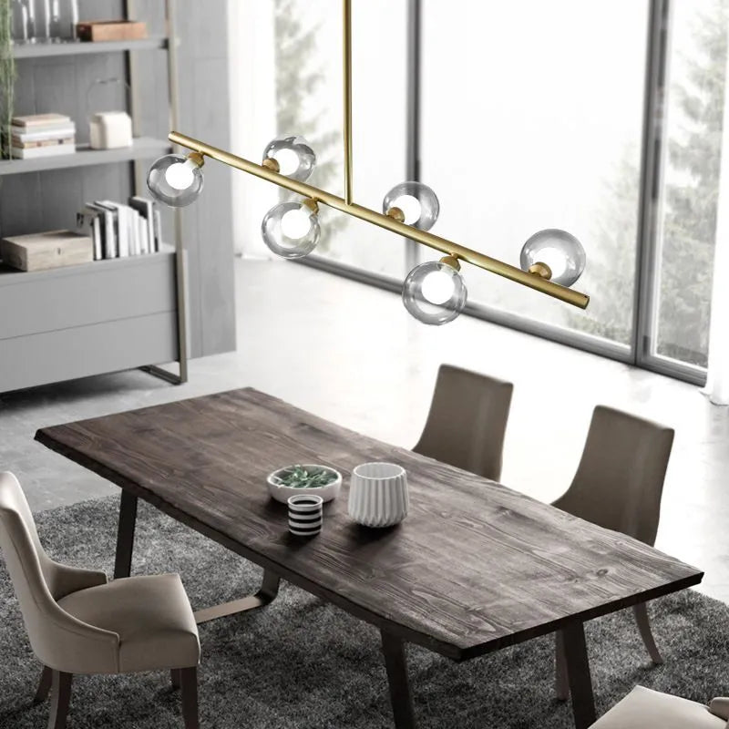 Nordic Linear Pendant Light For Ambient Dining Illumination