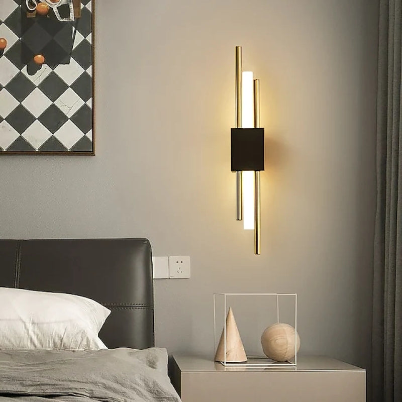 Modern Bar Metal LED Wall Light Black And Gold