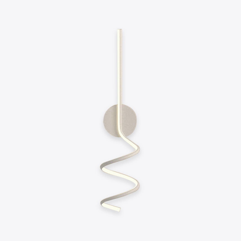 Spiral LED Art Wall Light In Matte Black And White