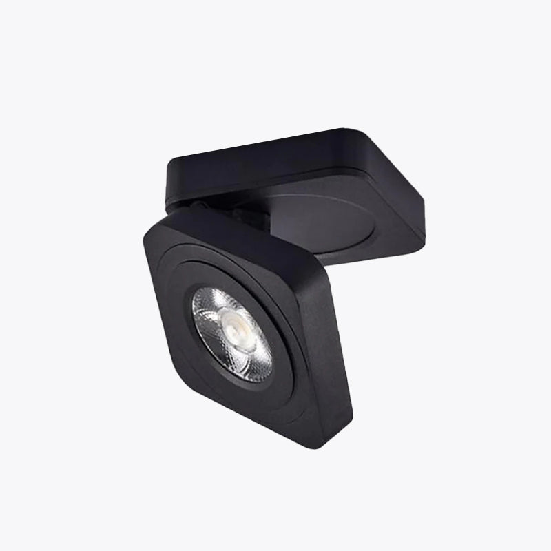 Square Ceiling Spotlight With Adjustable Heads In Black And White