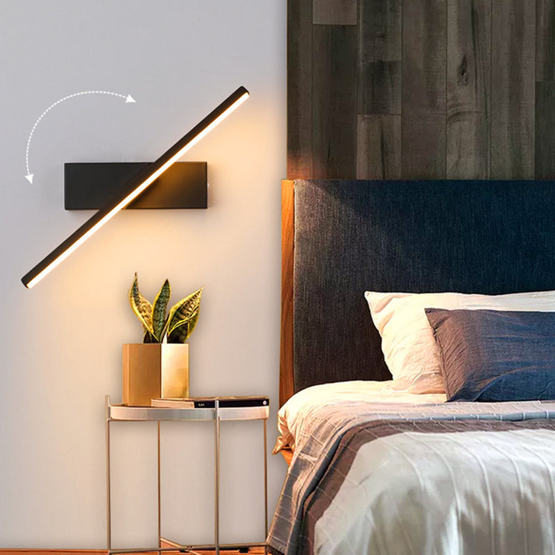 Rotatable Wall Light for Bedroom in Black and White