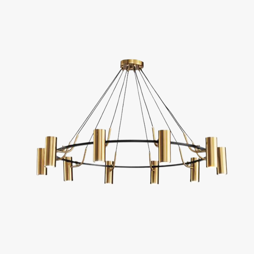 Gold Pendant Light With Warm White Glow