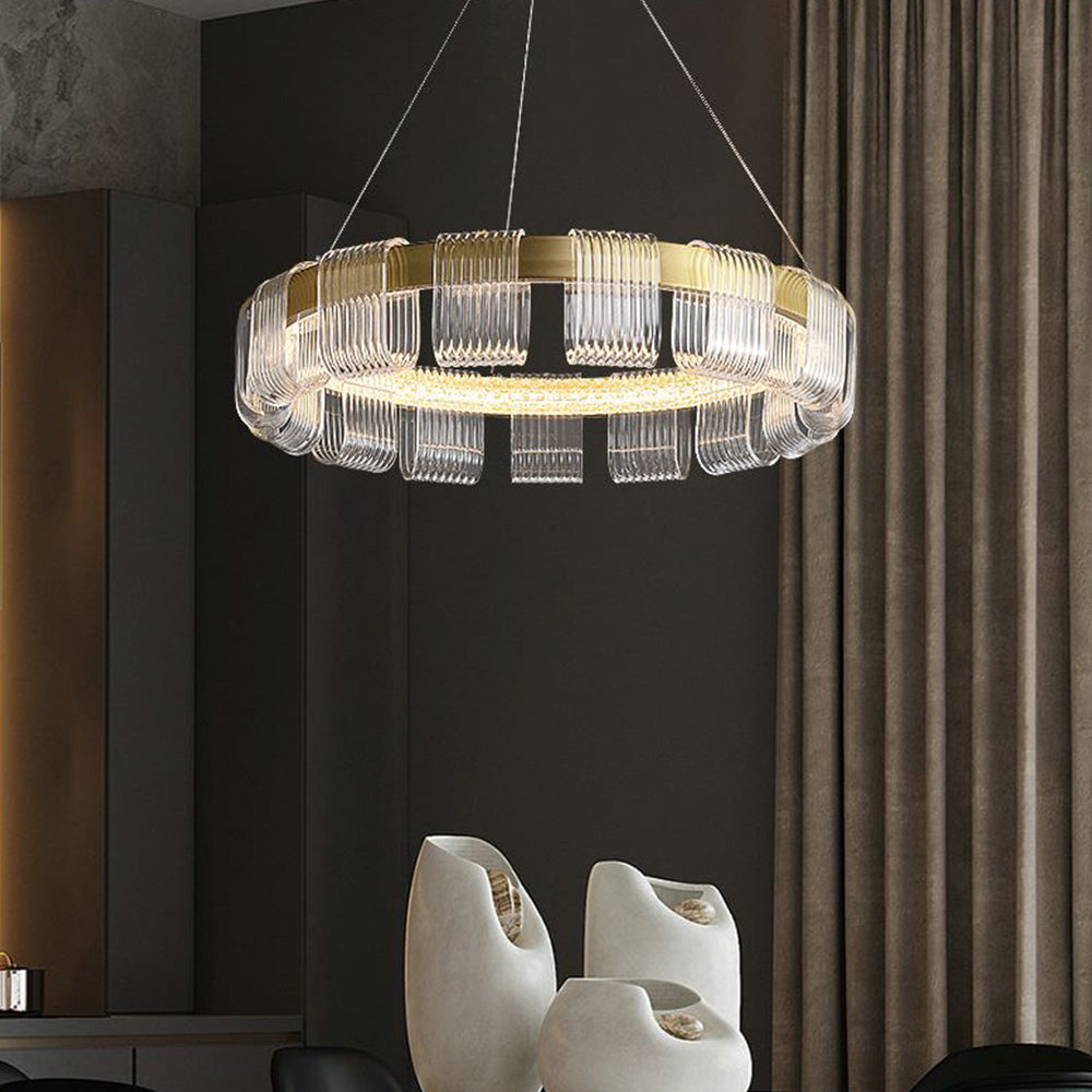 Arisha Modern Ring Pendant Lamp White Gold for Ambient Glow