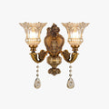 Ramiq Vintage Bronze Glass Wall Light