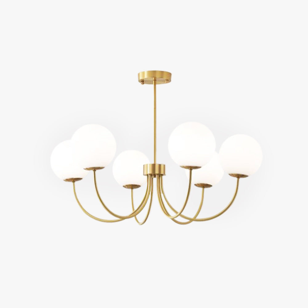 Aurora Gold Bubble Glass Chandelier For Living Room