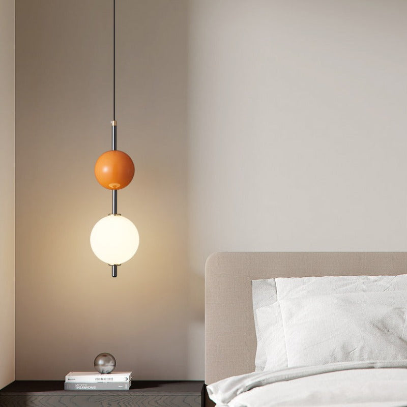 Red Metal LED Pendant Light for Warm Ambience