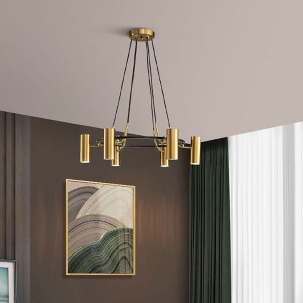 Gold Pendant Light With Warm White Glow