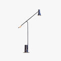 Hat Shape Nordic Floor Lamp In Marble And Black Metal