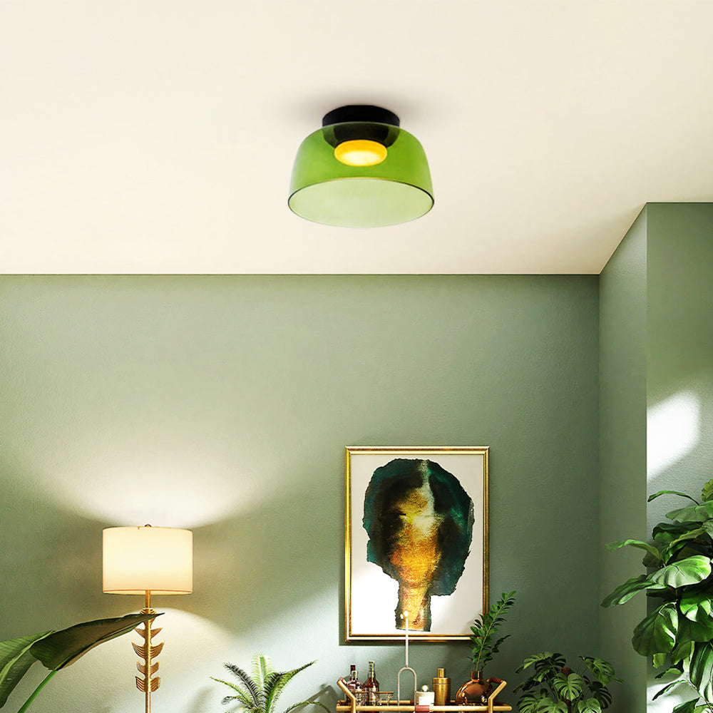 Luma Glass Flush Mount Ceiling Light Modern Minimalist Design