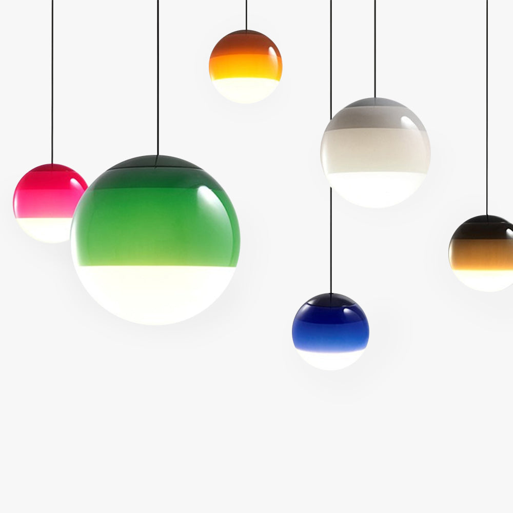 Colorful Glass Pendant Light For Vibrant Living Rooms