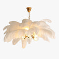 Nordic Brass Feather Pendant Light for Warm Ambience