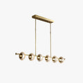Gold Brass Pendant Lamp With Elegant Crackle Glass Shade