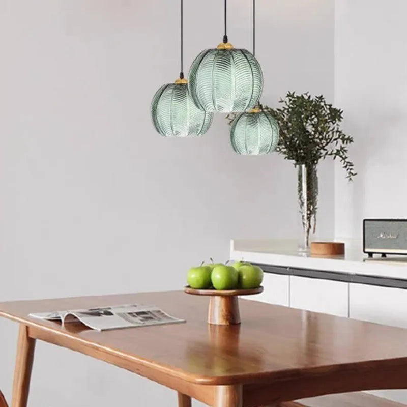 Green Nordic Glass Pendant Light For Warm Ambience