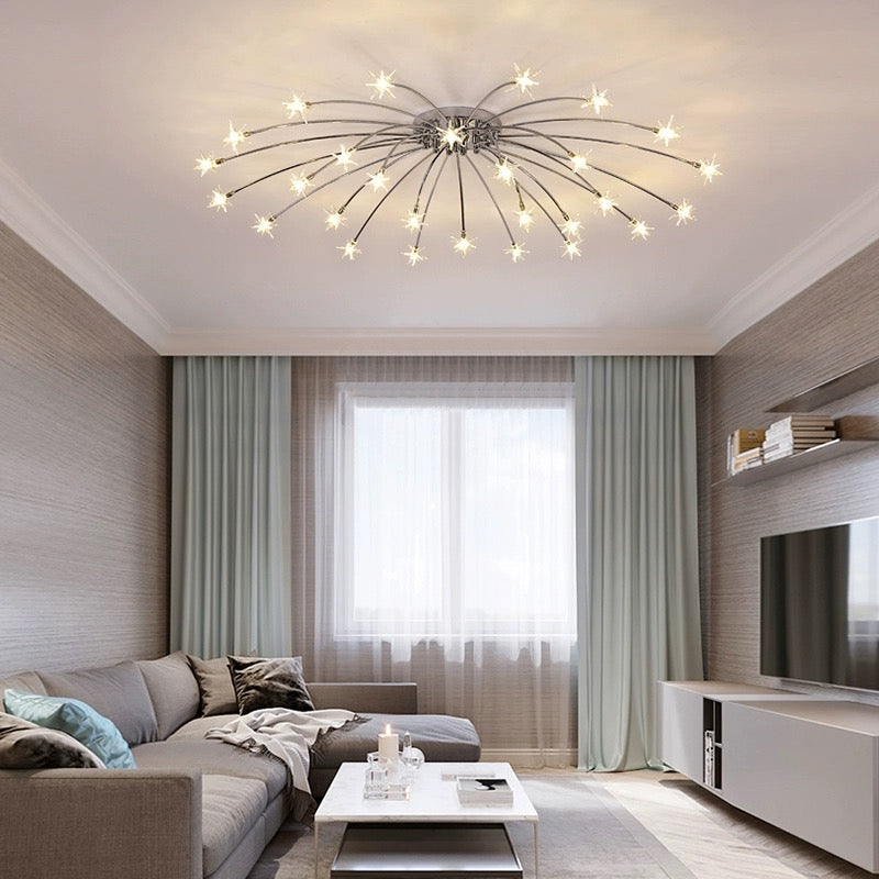 Aurora Starry Art Deco Flush Mount Ceiling Light