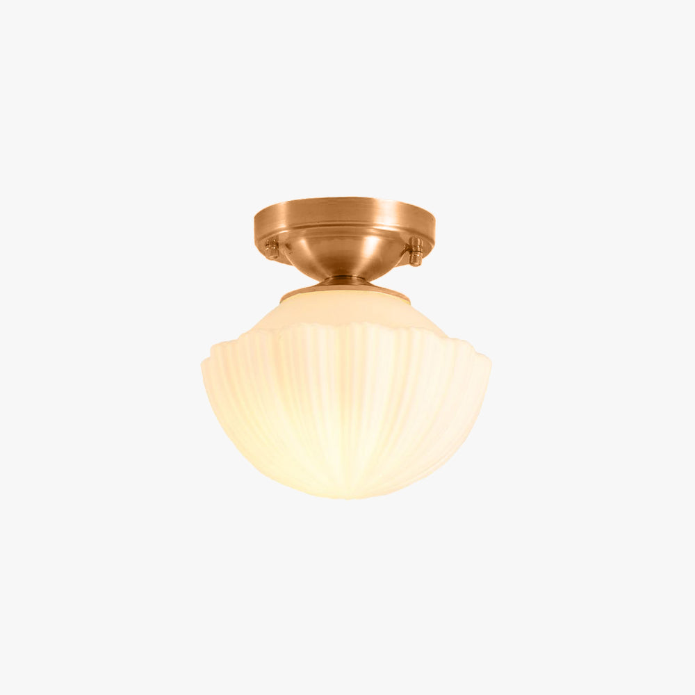 Brass Retro Flush Mount Ceiling Light For Bedroom Living Dining