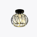 Luxe Crystal Ceiling Light In Gold Or Black Finish