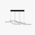 Minimalist Three-Light Geometric Metal Pendant For Dining Room