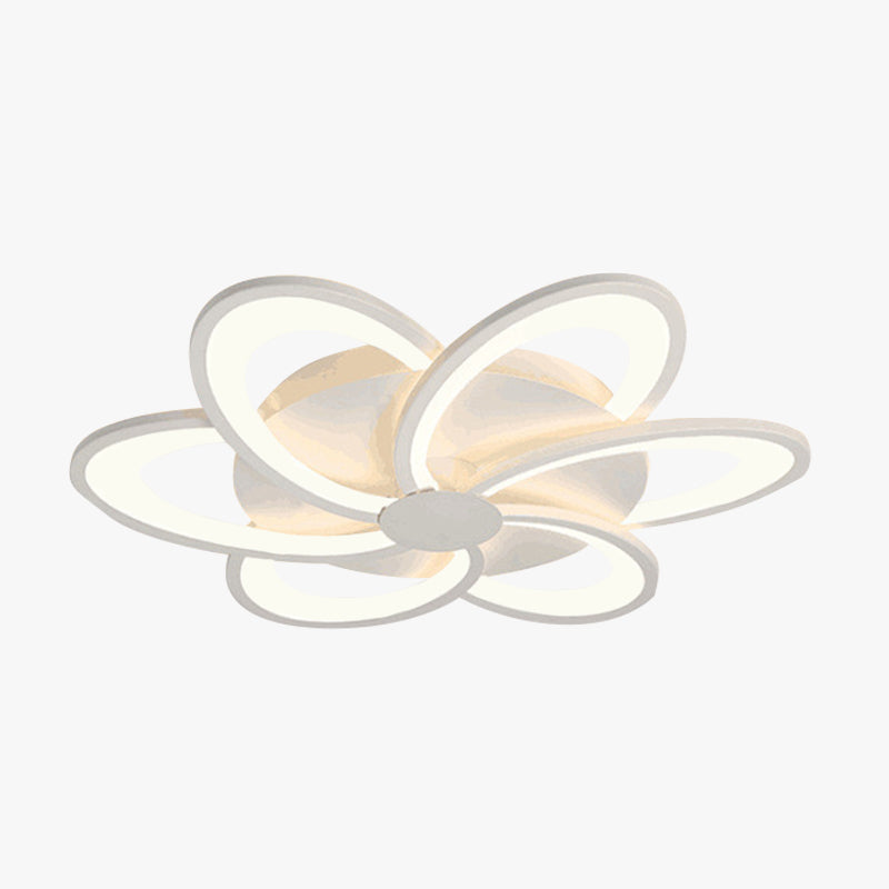White Flower Shape Ceiling Light Dual Styles