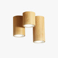 Waterproof Cylindrical Wooden Ceiling Light For Corridors And Balconies