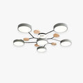 Round Wooden Ceiling Light For Living Room And Dining Area