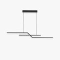 Black Gold Linear Pendant Light For Living Room Ambience