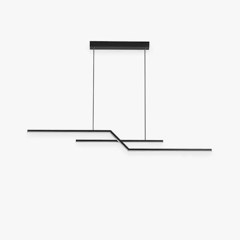 Black Gold Linear Pendant Light For Living Room Ambience