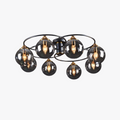 Nordic Bubble Glass Flush Mount Ceiling Light Grey Amber