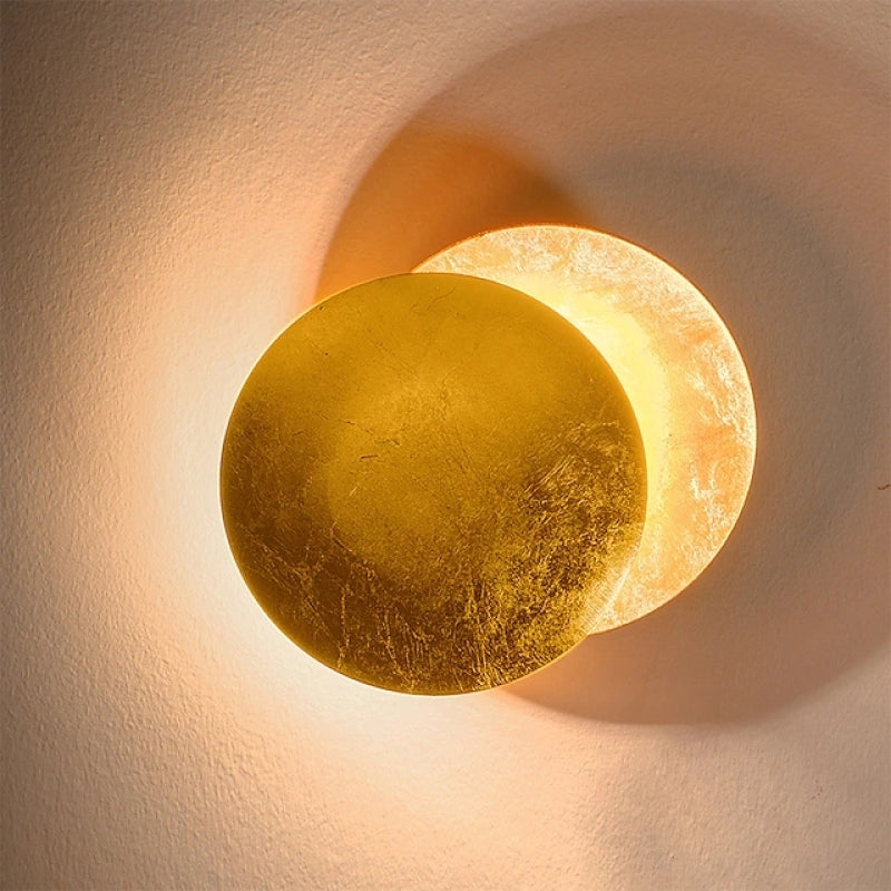 LunaGlow Minimalist Round Moon Eclipse Wall Lamp