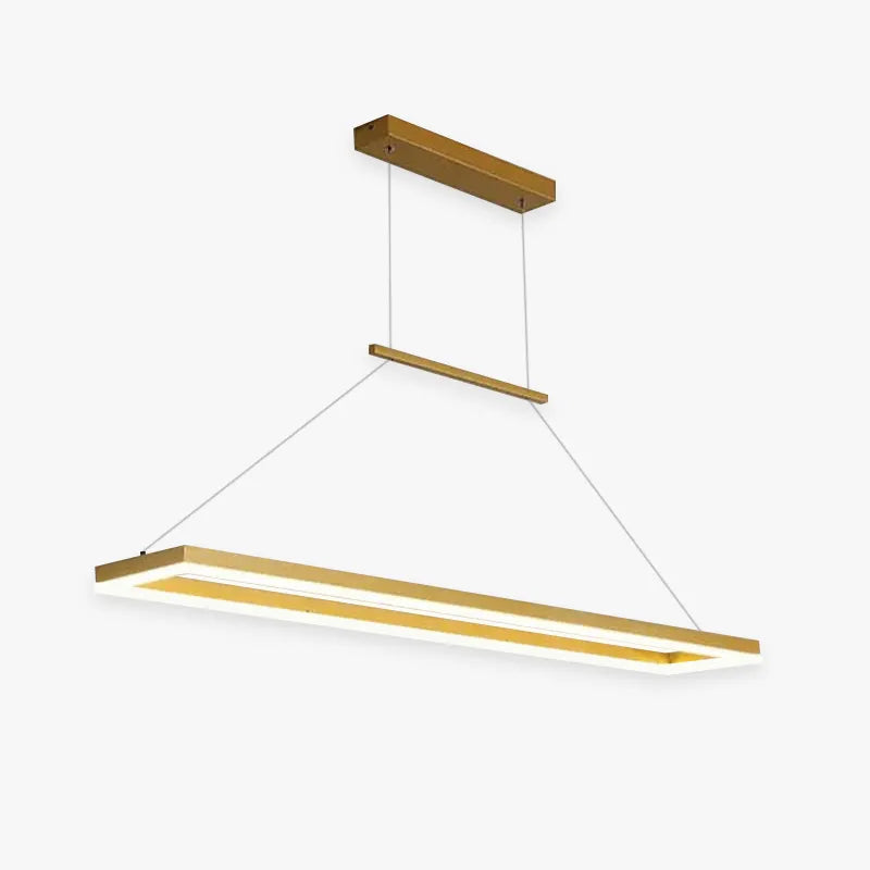Modern Rectangular Pendant Light With Ambient Glow