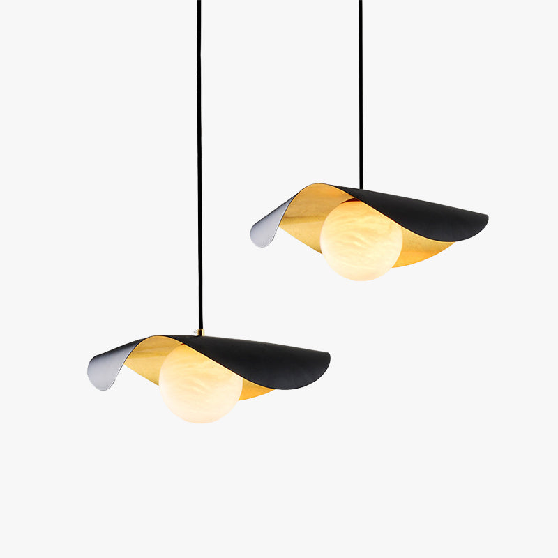 Suspension Pendante Nordique En Métal Et Marbre Noir Élégance Durable